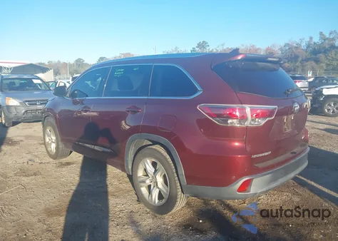 2016 Toyota Highlander Limited V6 z USA, uszkodzony, nr VIN 5TDYKRFH2GS167031